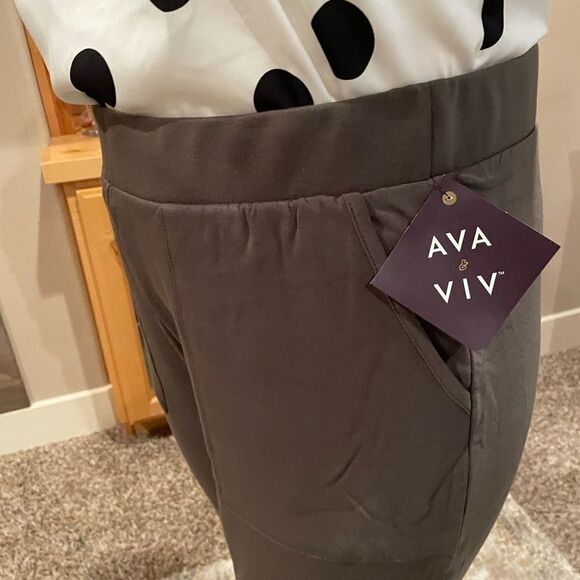 Ava & Viv Pants Pickets comfort Plus Woman Clothes - Picture 6 of 8